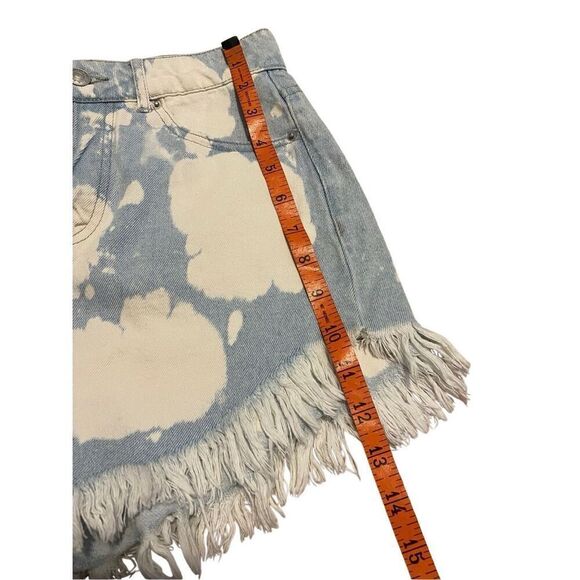Wild Fable High Rise Frayed Denim Acid Wash Jean Short Shorts Preppy Beach Coast - Picture 10 of 11